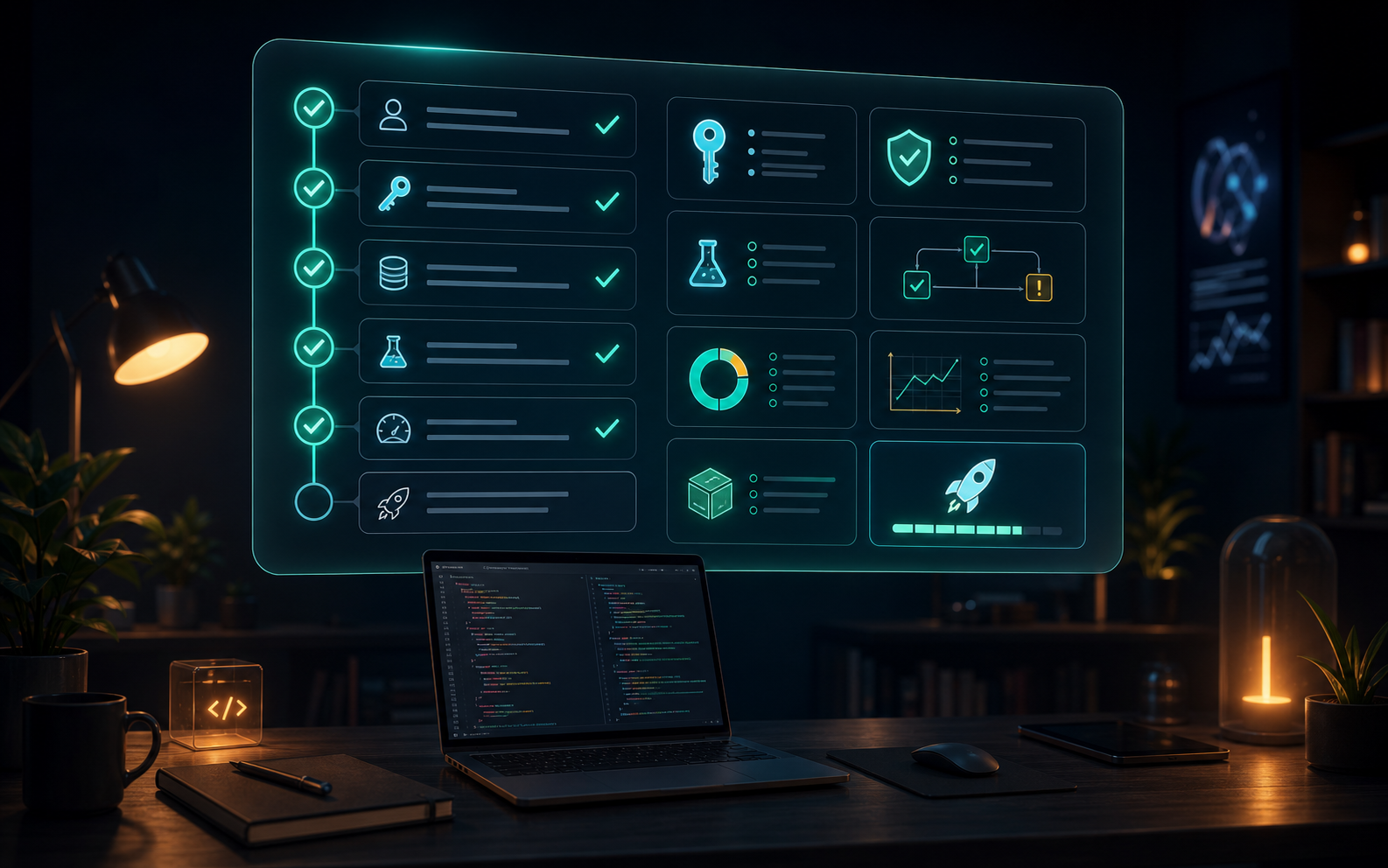Antigravity IDE e agentes de codigo: visual premium gerado a partir do video.